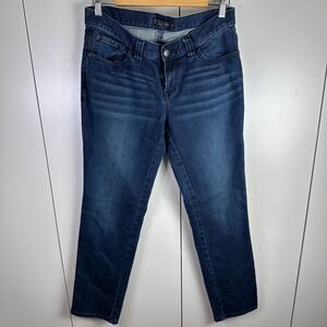 Prana Womens 6 Denim Jeans Stretch Straight Leg Low Rise Y2K 90s Vibes Dark Wash